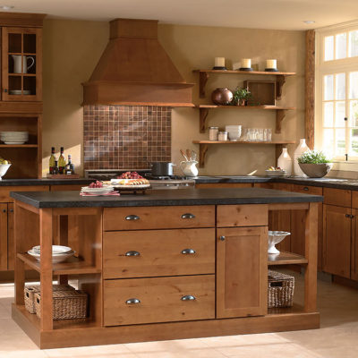 Concord harvest kitchen island with drawers