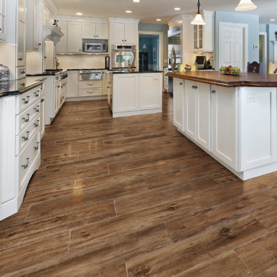 Wood look kitchen tile