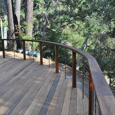 Deck railing cables