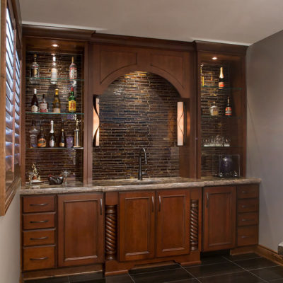 Wet bar cabinets