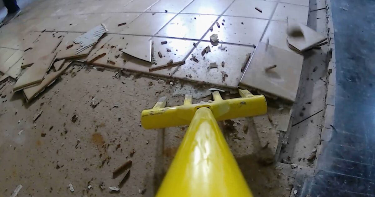 Removing tile flooring