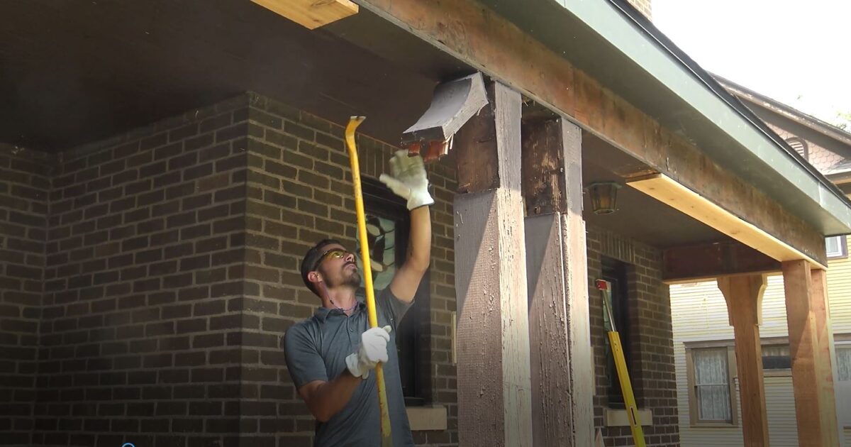 Replacing cedar porch posts