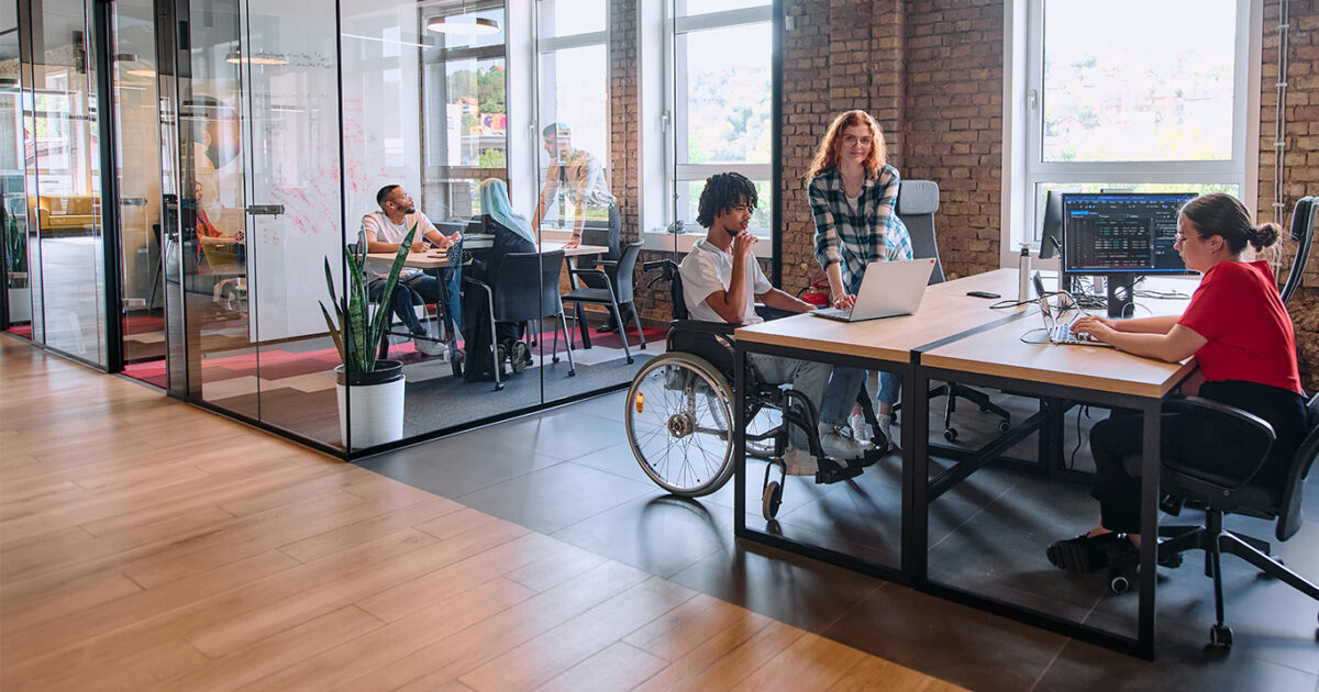 Office Space With Hardwood Commercial Flooring In Wichita Ks
