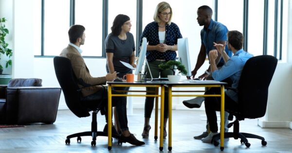 Business People Standing On Durable Commercial Flooring In Wichita Ks