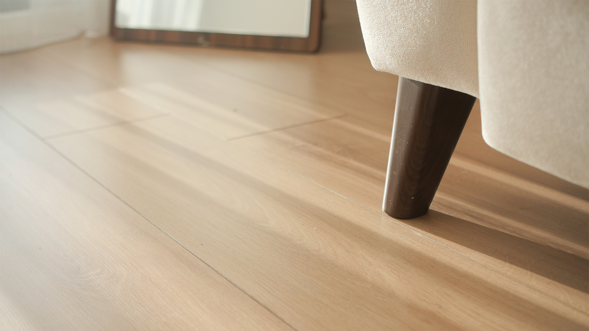 Living Room Using Luxury Vinyl Tile Flooring